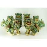 A group of Chinese pottery dogs of Fo (7)