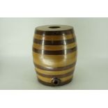 A pair of stoneware spirit barrels in the style of Doulton  Late 19th Century (2)