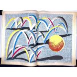 Hockney, David. Eight offset lithographs on newsprint: A Bounce for Bradford, limited edition,