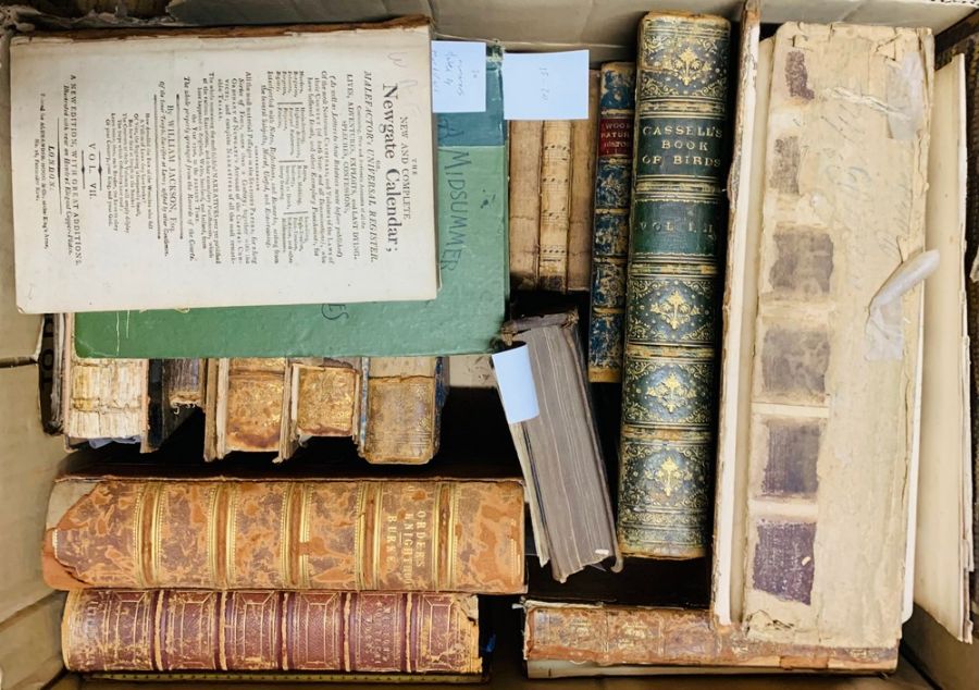 Miscellaneous collection of 18th- & 19th-century books, to include The New and Complete Newgate
