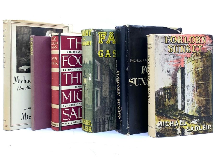 Sadleir, Michael. Collection of six signed presentation copies, first editions, inscribed to Amy