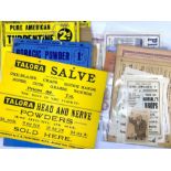 Medical Interest. Collection of Victorian & Edwardian chemist advertising and ephemera, including