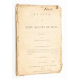 [Adams, John Quincy]. An Answer to Pain's Rights of Man [Thomas Paine], London: Printed for John