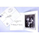 TRH The Prince and Princess of Wales. Autograph Christmas card, [autopen] signed in bold black