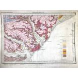 Collection of approximately 40 colour maps from the Geological Survey of Great Britain (England &