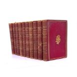 Tennyson, Alfred. The Works, in ten volumes, London: Strahan, 1870. Full crushed red morocco