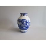 A 20th century Spode ‘Italian’ Blue and White Vase Date 20th century Size 27cm high Condition; small