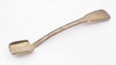 A George III silver fiddle and thread pattern stilton scoop, hallmarked by William Knight II,