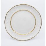 A fine Nant Garw c-scroll moulded dessert plate, c.1815, impressed Nant Garw C.W., simple gilt