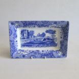 A 20th century Spode ‘Italian’ Blue and White Oblong dish Date 20th century Size   22x14cm diam