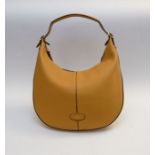 A Mulberry small Selby deep amber leather Hobo bag, with short shoulder strap and additional long