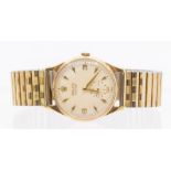 Rolex- a gents 9ct gold Rolex Precision wristwatch, round cream tone dial with applied gilt arrow
