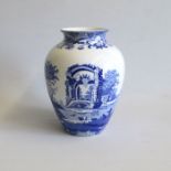 A 20th century Spode ‘Italian’ Blue and White Vase Date 20th century Size 20cm high Condition; minor