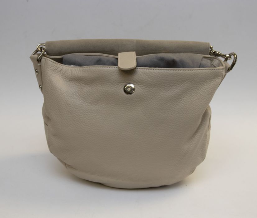 A Mulberry Effie satchel bag, neutral beige, silver hardware, short braided detachable strap and - Image 3 of 4