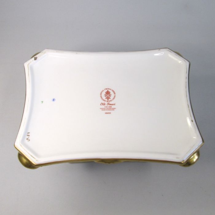 A Royal Crown Derby Scroll Box and cover, decorated in the ‘Old Imari’ pattern. First quality Date - Bild 6 aus 12
