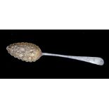 A George III berry spoon, hallmarked by Paul Storr, London, 1811, later chased,