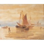 Joseph Eaman (British 1853-1907) The Shrimpers watercolour, 43.5 x 54cm  signed and dated 1893 lower
