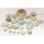 A group of twenty Chinese and South East Asian provincial and shipwrecked blue and white bowls,