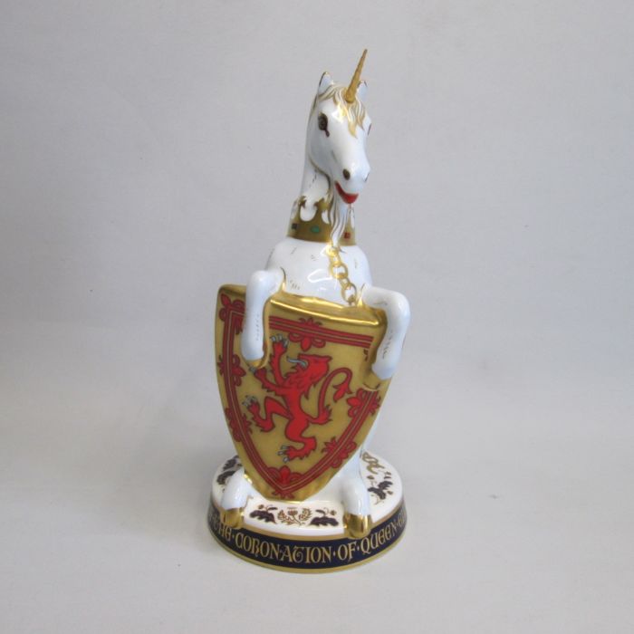 A Royal Crown Derby Queen’s Beast, ‘The Unicorn of Scotland,’ to celebrate The Diamond Jubilee of