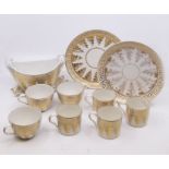 A Pinxton pattern no: 335 part tea & coffee service (circa 1796 - 1813), the white ground