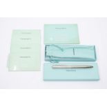 A Tiffany & Co 1837 sterling silver 925 retractable ballpoint pen in original presentation pouch and