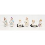 Six boxed Beswick small clown / snowmen figures