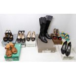 A collection of 8 branded boxed boots and shoes, mainly size 4, but also 1 x pair size 3 and 1 x