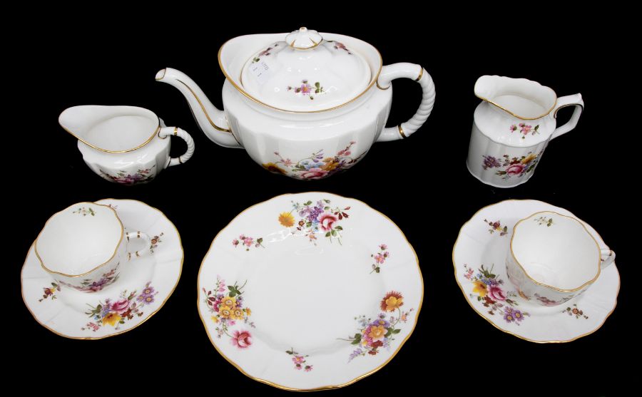 Royal Crown Derby Posie pattern tea service collection including twelve place settings; teapot,