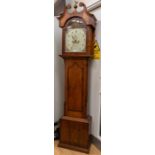 An early 19th Century grandfather clock, E Clarke, Coninsby, Lincolnshire
