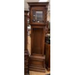 A long case clock, case only, in oak