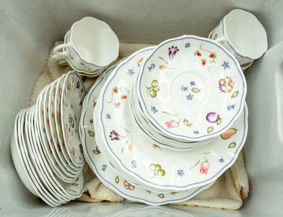 A collection of Royal Crown Derby Chatsworth pattern items including six cups and saucers, six - Image 2 of 3
