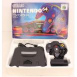 Nintendo: A boxed Nintendo 64 console, NUS-S-HA (JPN), 'For Sale and Use in Japan Only'. The console