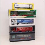 Diecast: A collection of five boxed assorted diecast lorries and trailers to include: two Corgi