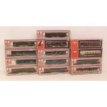 Lima: A collection of thirteen boxed Lima, OO Gauge various coaches and rolling stock. Original