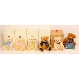 Steiff: A collection of five boxed Steiff bears to comprise: Royal Baby George 664113, Limited