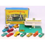 Matchbox: A boxed Matchbox BP Service Station, MG-1, original box, contents appear complete,