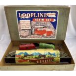 Tinplate: A vintage tinplate Loopline Mechanical Train Set made in England by Toby Toys (Metal