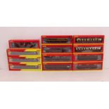 Hornby: A collection of boxed Hornby, OO Gauge coaches to comprise: R4577B, R4520, R4351, R4521A,