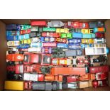 Diecast: A collection of assorted unboxed, playworn, diecast vehicles to include: Dinky, Corgi,