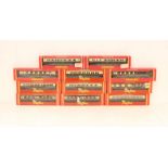 Hornby: A collection of eleven boxed Hornby, OO Gauge coaches to comprise references: R233, R4065,