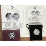 Silver Brilliant Uncirculated Gibraltar pure silver 2016 £100 coin with Certificate of