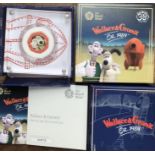 Royal Mint 2019 Wallace & Gromit Silver Proof 50p In Original Case with Certificate of