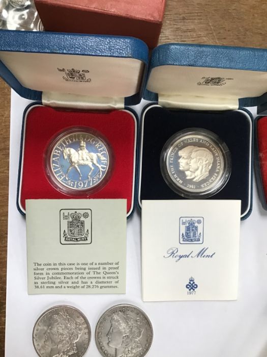 Royal Mint Silver Proof Crowns in Original Case with Certificate of Authenticity, Panama 1974 20 - Image 2 of 3