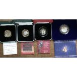 Royal Mint Silver Proof Coins in Original Case with Certificate of Authenticity, includes 2000