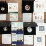 Royal Mint Silver Proof Coins in Original Case with Certificate of Authenticity, includes 2018 5th