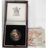 Royal Mint 1999 Proof Sovereign in Original Case with Certificate of Authenticity.