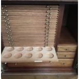 Modern Coin Collectors Cabinet 30 trays of 50mm and 41mm, good condition,  approximately 12” by