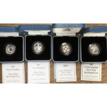 Royal Mint Silver Proof Coins in Original Case with Certificate of Authenticity, including 1992