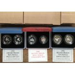 Royal Mint Silver Proof Coins in Original Case with Certificate of Authenticity, includes 2 x 1992