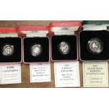 Royal Mint Silver Proof Piedfort Coins in Original Case with Certificate of Authenticity,